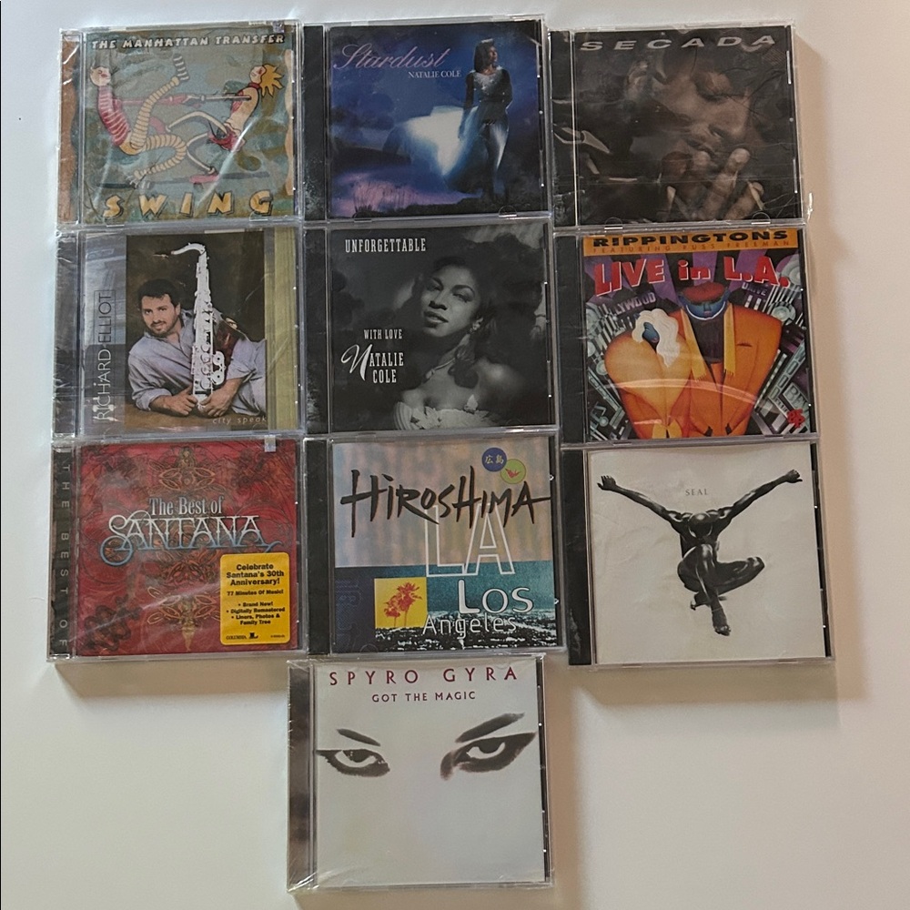 10 Music CDs New in shrink wrap Natalie Cole Seal Santana Manhattan Transfer etc - Picture 2 of 6